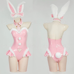 Hatsune Miku Fan‑Art Sweet Bunny Girl Cosplay Costume Custom‑Made for Halloween Comic‑Con