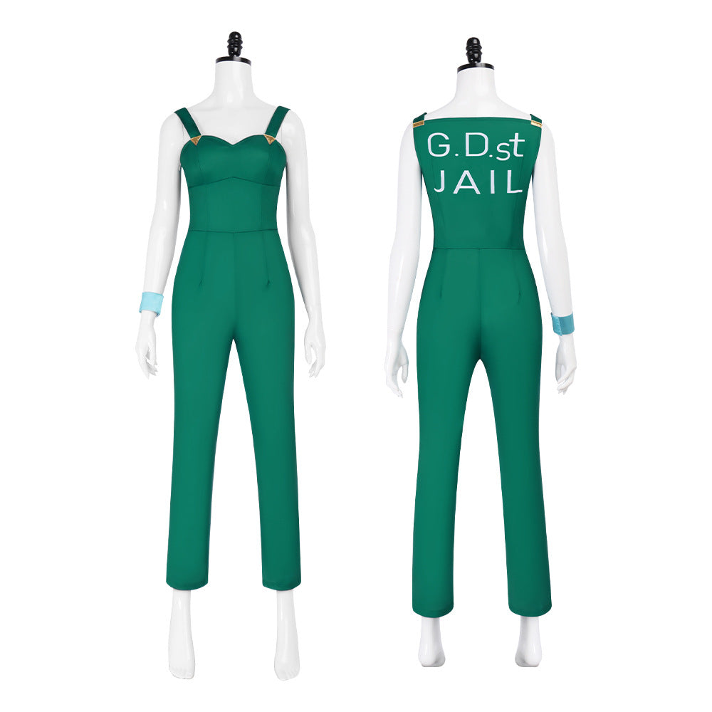 JOJO's Bizarre Adventure Stone Ocean Cosplay Costume Green Jumpsuit Set for Halloween Stage Performance Anime Cosplay Outfit - Halloweez