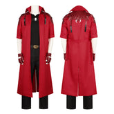 Devil May Cry 3 Dante Red Leather Jacket Cosplay Costume Halloween Outfit - Halloweez