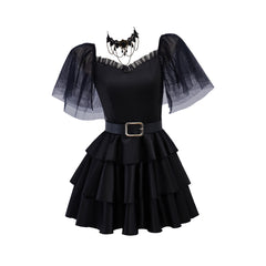 Official Wednesday Addams Costume for Halloween & Cosplay | Netflix Replica - Halloweez