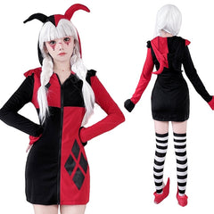 Halloween Harley Quinn Costume Adult Cosplay Dress for Suicide Squad Fans - Halloweez