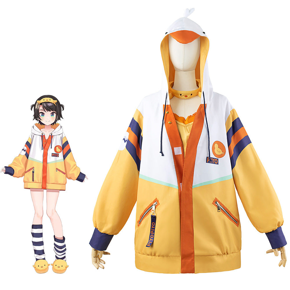Virtual Idol VTuber Anchor 486 Subaru Homewear Anime Cosplay Costume Set - Halloweez