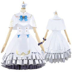 Blue Archive Mika Kaden Anime Cosplay Costume Lace Hem Skirt Cape Top Niche Outfit - Halloweez