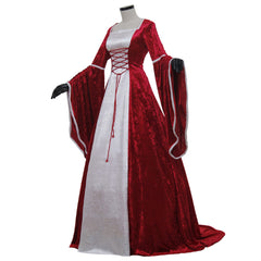 Halloweez Deluxe Renaissance Velvet Dress - Irish Medieval Victorian Style Gown for Halloween - Halloweez