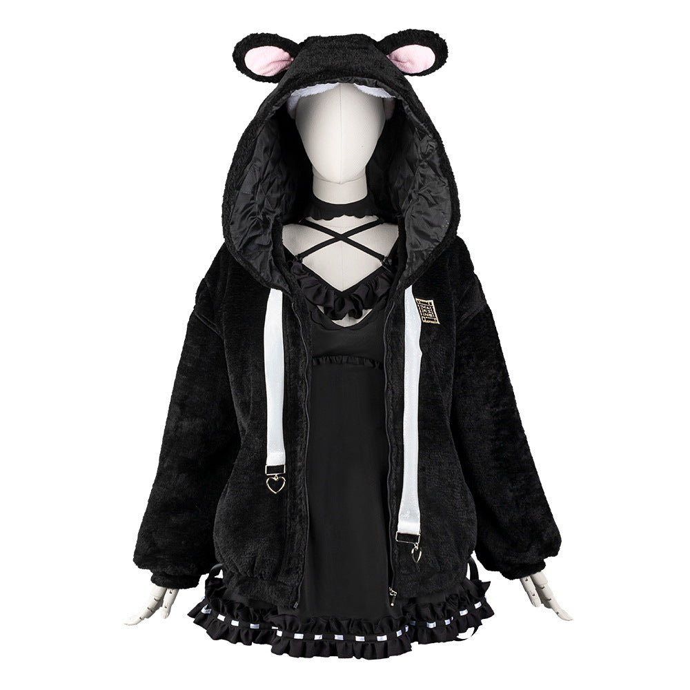 vtuber Houshou Marine Cosplay Costume Anime Game Hooded Women's Outfit for Autumn Winter - Halloweez