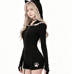 Oreimo Kuroneko Ruri Gokou Cosplay Outfit, Custom Black Jumpsuit for Comic Con & Halloween