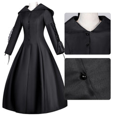 欧美跨境中世纪吸血鬼女连衣裙黑色哥特风格万圣节服饰cosplay服 - Halloweez