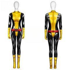 Marvel X-Men Shadowcat Comic Version Jumpsuit, Kitty Pryde Female Cosplay Tight Bodysuit, Halloween Carnival Comic-Con Costume - Halloweez