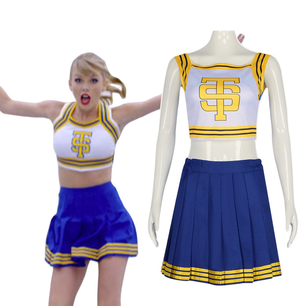 Taylor Swift Cheerleader Costume - Hip Hop Dance Cosplay Outfit for Music Performances - Halloweez