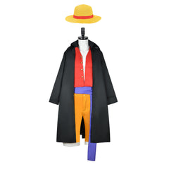 Halloween Cosplay Costume Wano Country Onigashima Luffy Kimono for Men - Anime One Piece Monkey D. Luffy - Halloweez