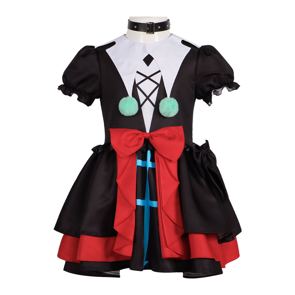 Eggy Party Stella the Mute & Aba the Ghost Clown Cosplay Costume Dress Full Set - Halloweez