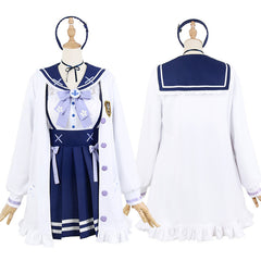 Virtual VTuber Minato Aqua Casual JK Sailor Cosplay Costume - Hololive Anime Outfit - Halloweez