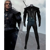 The Witcher 3: Wild Hunt Geralt of Rivia Cosplay Full Set, White Wolf Witcher Hunter Complete Costume for Game Cosplay - Halloweez