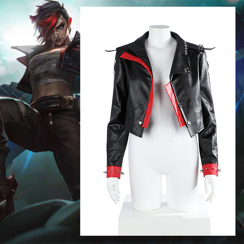 New Skin Halloweez Vi Cosplay Costume for LOL Season 2 Fans - Brawler Jacket for Women & Men - Halloweez