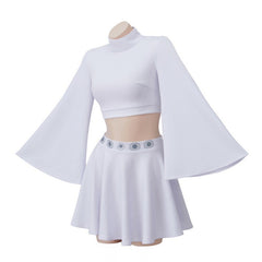Star Wars Princess Leia White Dress Cosplay Costume - Movie Role Play Outfit - Halloweez
