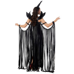 Elegant Sleeping Maleficent Witch Gothic Vampire Halloween Cosplay Costume - Halloweez