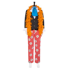 Anime One Piece Brook Cosplay Costume 2D Comic Con Floral Suit - Halloweez