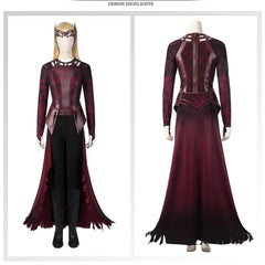 Scarlet Witch Wanda Darkhold Costume Doctor Strange Multiverse of Madness Cosplay Outfit for Halloween - Halloweez