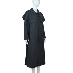 Wednesday Addams Cosplay Costume Wool Coat Anime Cosplay Performance Adams Family Outfit - Halloweez