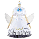 Blue Archive Mika Kaden Anime Cosplay Costume Lace Hem Skirt Cape Top Niche Outfit - Halloweez