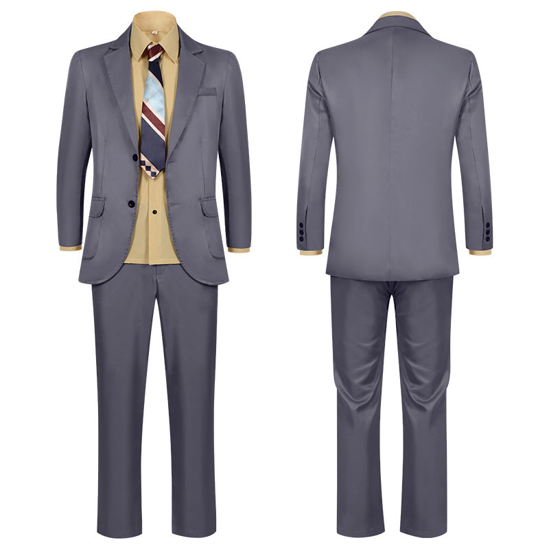 Grey Clown Cosplay Suit: Halloween Joker 2 Deluxe Costume Set - Halloweez