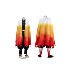 Product Name: Demon Slayer Corps Uniform, Kyojuro Rengoku Cosplay Costume - Halloweez