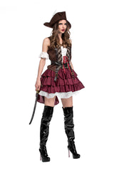 Female Somalia Pirate Costume for Halloween Cosplay and Amazon Game Uniform - Halloweez