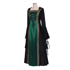 Elegant Halloweez Vintage Medieval Cosplay Costume - Bandage Palace Witch Gothic Dress - Halloweez