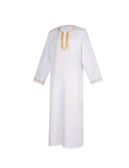 Arabic Robe Middle East Embroidery Men's Muslim Clothing Halloween Cosplay Party Costume - Halloweez