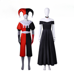 Joker & Queen Cosplay Costume,Custom Outfit for Halloween Party