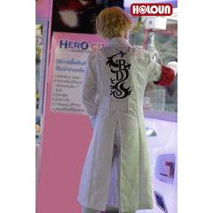 Halloweez Tokyo Anime Seishu Inui Cosplay Costume - Black Dragon with White Embroidery Coat & Pants - Halloweez