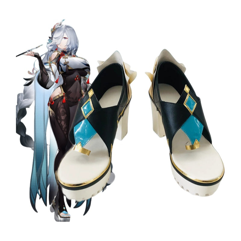 Genshin Impact Shenhe Cosplay Shoes High Heels for Anime Conventions and Performances - Halloweez