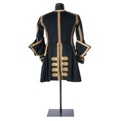 Gothic Steampunk Victorian Frock Coat for Men - Black Pirate Jacket | Custom-Made Medieval Costume by Halloweez - Halloweez