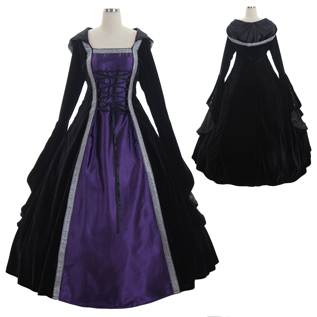Elegant Medieval Retro Dress - Victorian Tudor Spanish Noble Halloween Carnival Cosplay by Halloweez - Halloweez
