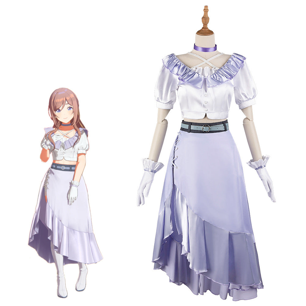 School Idol Master Himesaki Ripa Cosplay Costume Anime Game Dress - Halloweez