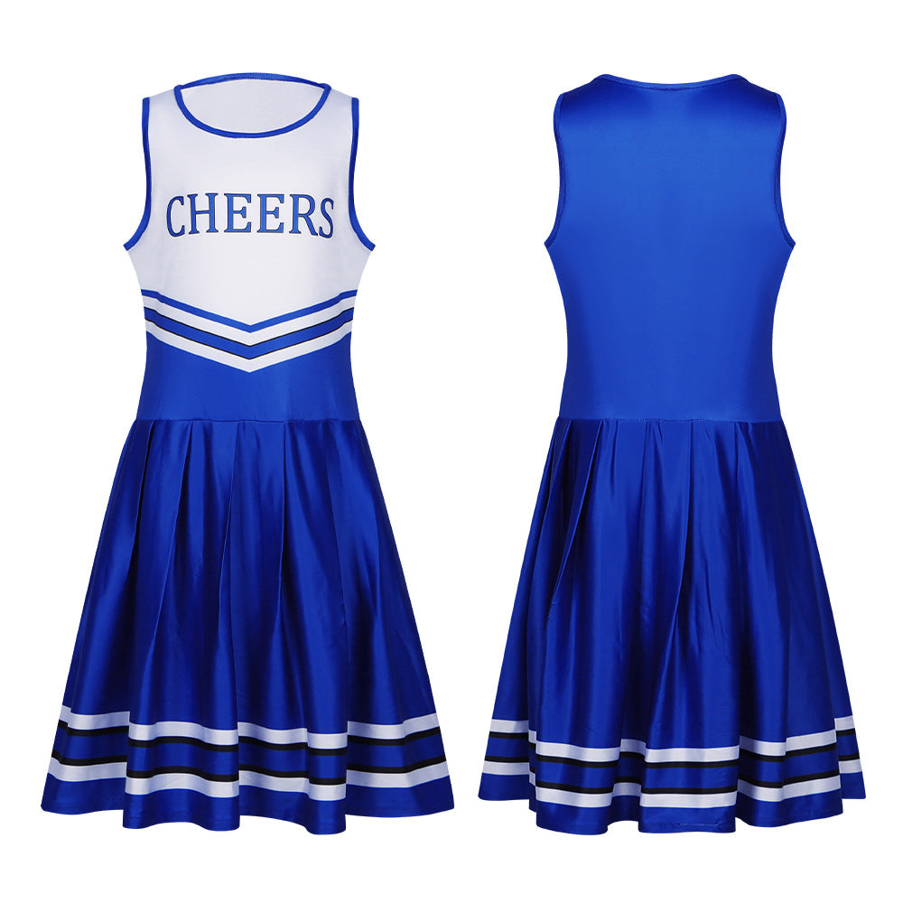 Football Cheerleader Dance Performance Dress with Socks - Sports Cheerleading Stage Costume - Halloweez
