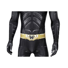 Halloweez Adult Men Dark Black Knight Jumpsuit Cloak Bat Mask Superhero Costume - Halloweez