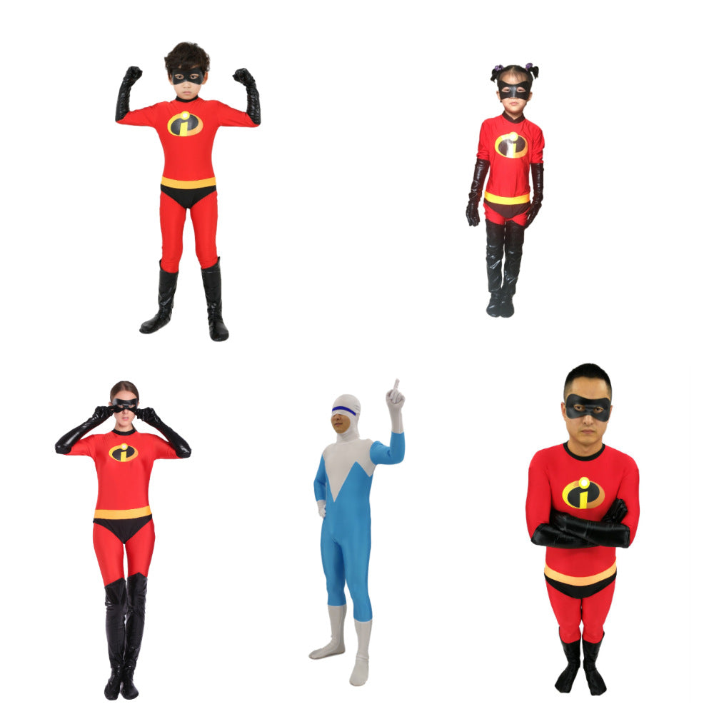 The Incredibles Elastigirl Cosplay Costume Family Halloween Outfit Stretchy Superhero Suit - Halloweez