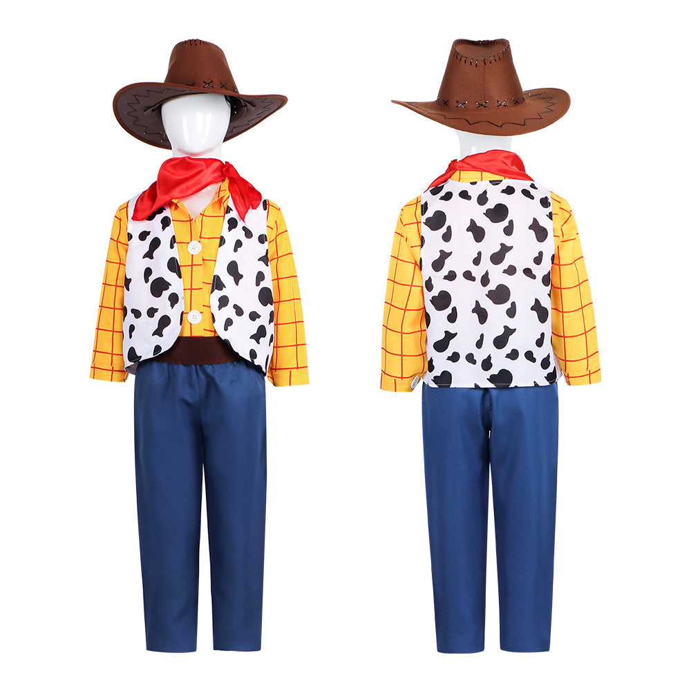 Children's Day Toy Story Costume Performance Outfit Cowboy Woody Children Cosplay Role Play Costume - Halloweez