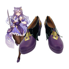 Genshin Impact Keqing Cosplay Shoes - Custom Made for Anime Conventions - Halloweez