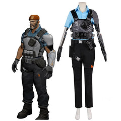 Halloweez Brimstone Valorant Cosplay Costume Set for Men - Top, Vest, Pants, Hat - Perfect for Halloween and Carnival Parties - Halloweez