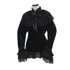 Halloweez Strapless Lolita Blouse with Chiffon Trumpet Sleeves for Women and Girls - Halloweez