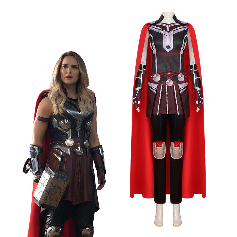 Thor: Love and Thunder Female Thor Cosplay Costume - Mighty Thor Jane Foster Full Set for Halloween - Halloweez