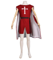 Medieval Knights Templar Crusader Cloak Cosplay Costume for Halloween and Performance - Halloweez