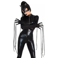 Stylish Halloweez Patent Leather Halloween Costume: Perfect for Vampire, Demon, or Bat-Themed Parties - Halloweez