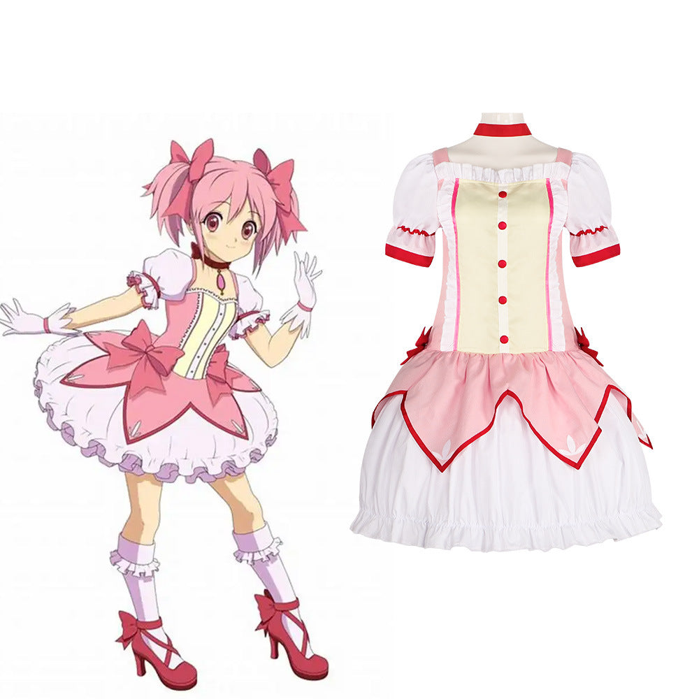 Magical Girl Madoka Cosplay Costume - Madoka Kaname & Homura Akemi Lolita Battle Dress for Halloween & Stage - Halloweez