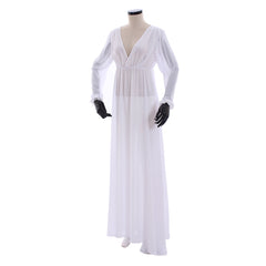 Elegant Halloweez Women's V-neck Long Sleeved A-LINE Evening Gown - Halloweez