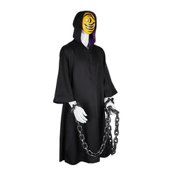 Naruto Tobi (Obito Uchiha) Cosplay Costume Full Set with Cloak and Mask - Halloweez