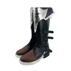 Genshin Impact Diluc Crimson Dawn Cosplay Shoes for Anime Conventions - Halloweez