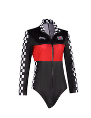 Halloween Party Cosplay SpeedCar Motorcycle Girl Racing Suit for Nightclub Leading Dance - Halloweez